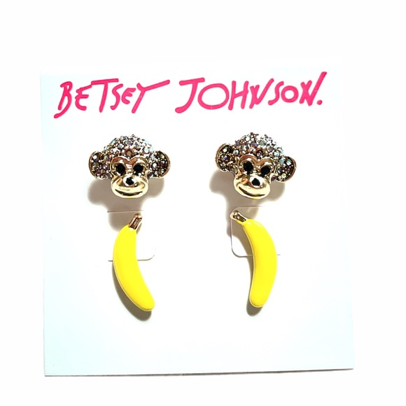 Betsey Johnson Welcome to the Jungle Monkey Studs - Picture 4 of 5